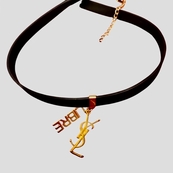 Yves Saint Laurent (YSL) Bracelet/Choker Necklace in Black and Gold GWP NWB - Picture 3 of 14